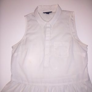 preppy white American Eagle tank